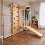 Swedish Ladder Wall Gym Set , 9-in-1 Indoor playground for Toddler - Image 5