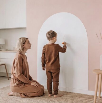 Magnetic Matte Whiteboard Arch Set: Montessori Learning Board
