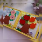 Personalized Quiet Book 6x6 inch, Montessori Toddler Activity Book, Felt Sensory Toy for 1-3 Year Old, Travel Busy Book, First Birthday Gift - Image 4