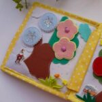 Personalized Quiet Book 6x6 inch, Montessori Toddler Activity Book, Felt Sensory Toy for 1-3 Year Old, Travel Busy Book, First Birthday Gift - Image 5
