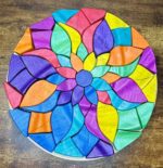 Waldorf & Montessori Rainbow Flower Chunky Wooden Puzzle – 14" Maple Block Set sensory play toy, 3d puzzle, rainbow mandala, sensoryplay - Image 4