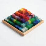 Large Pyramid Wooden Building Blocks 100 Pieces| Montessori Waldorf Open-Ended Play Gift| Birthday Gift - Image 2