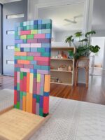 Large Pyramid Wooden Building Blocks 100 Pieces| Montessori Waldorf Open-Ended Play Gift| Birthday Gift - Image 6