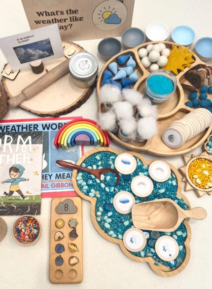 Montessori weather kit , sensory activity, wooden toys, learning kit ,homeschooling, preschool activities.