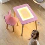 Kids Light Table Sensory Montessori LED Activity Table Wooden Glow Table Toddler Desk Learning Toy Birthday Gift