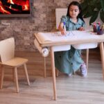 Montessori Sensory Table & Chair Set | Wooden Activity Center | Chalkboard Whiteboard | 100% Birch Wood - Image 5