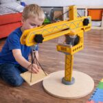 Playscapes Construction Crane Toy Set | Wooden Truck Playset for Kids | Learning & Role Play Toy - Image 4