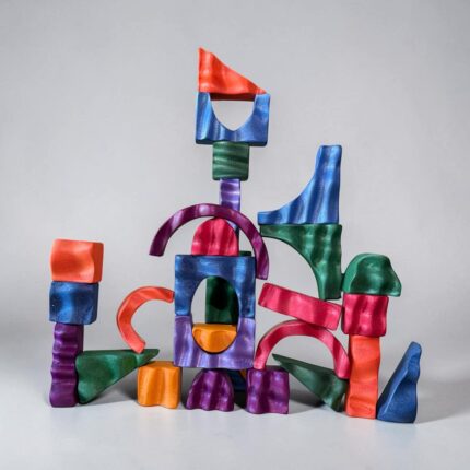 Wooden 3d carved building blocks, open ended sensory play wooden blocks, heirloom quality building blocks, textured blocks, sensoryplay