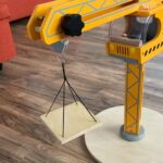 Playscapes Construction Crane Toy Set | Wooden Truck Playset for Kids | Learning & Role Play Toy - Image 2