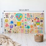 Montessori Activity Wall, Custom Sensory Board, Educational Toy for Toddlers, Set of 5 Pastel Panels,Toddler Gift, Sensory wall, Large busy