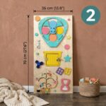 Montessori Activity Wall, Custom Sensory Board, Educational Toy for Toddlers, Set of 5 Pastel Panels,Toddler Gift, Sensory wall, Large busy - Image 6