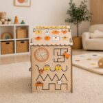 1st Birthday Gift for 1 Year Old, Montessori Busy Board House, Toddler Gift, Educational Wooden Baby Toy, Baby Shower Gift - Image 4