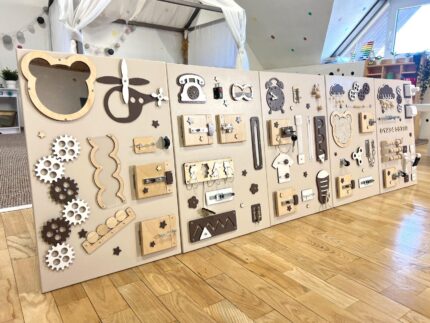 Montessori Busy Board and Sensory Wall Panel for Playrooms