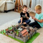 Wooden Castle Dollhouse, Holzspielzeug Burg für Kinder, Castle Toy for Kids, Ritterburg Holz, Montessori Toy, Gift for Boys and Girls 3–7