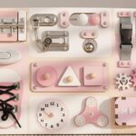 Wooden Montessori Busy Board, Toddler Activity Learning Toy, Sensory Skills Development, Travel Gift