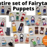 Fairytale Finger Puppets Bundle, 34 Piece Story Puppet Set, Preschool Learning Toy, Waldorf Toy, Toddler Gift, Imaginative Play, Handmade