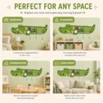 Learning Toy Crocodile Green Wooden Sensory Board for Toddlers - Image 6