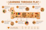 Fox Sensory Board Orange Wooden Montessori Activity Toy Kids - Image 3