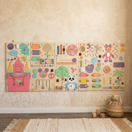 Big Montessori Busy Board, Large 18in1 Wall Activity Set, Sensory Boards For Toddler, Montessori Learning Toy For 1 Year Old,Baby Play Board
