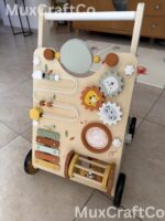 Push Walker Toys for Babies Learning to Walk & Sit-to-Stand | Baby Walker | Wooden Toys for Kids | Toddler Walker | Baby Carriage - Image 3