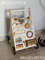 Push Walker Toys for Babies Learning to Walk & Sit-to-Stand | Baby Walker | Wooden Toys for Kids | Toddler Walker | Baby Carriage - Image 2