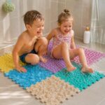 Pastel Sensory Mat for Kids, Orthopedic Modular Tiles, Montessori Balance Toy - Image 2