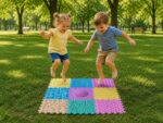 Pastel Sensory Mat for Kids, Orthopedic Modular Tiles, Montessori Balance Toy - Image 3
