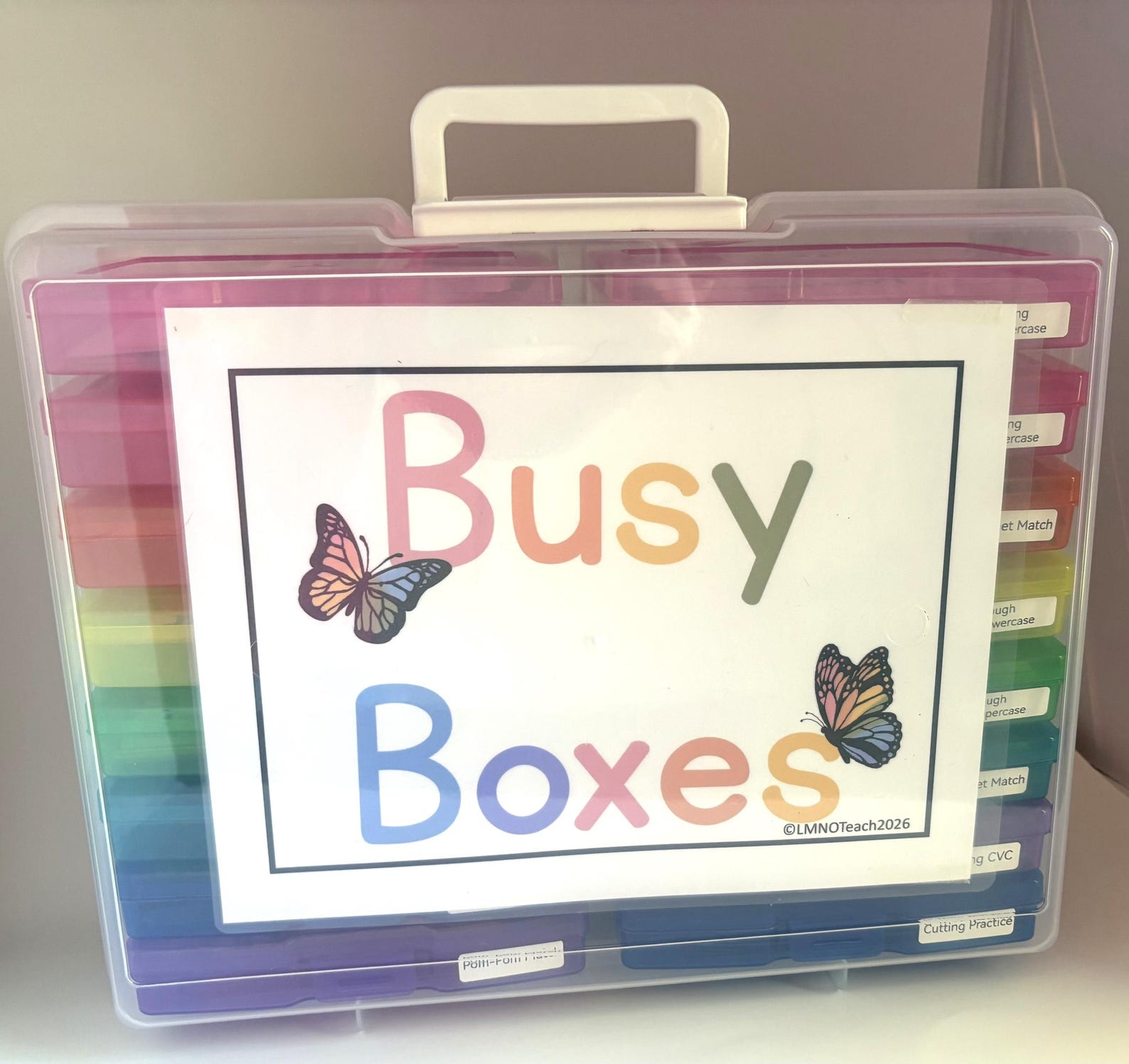il_1588xN.7977404775_87xp.jpg Preschool or Kindergarten Learning | 16 Activity Busy Box |Summer Learning | Fine Motor Skills, Alphabet/Numbers Task Boxes -FREE SHIPPING - Image 1