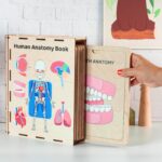 Wooden Human Anatomy Puzzle Book, Montessori Educational Toy, Available in 5 Languages
