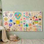 Montessori Activity Wall, Custom Sensory Board, Educational Toy for Toddlers, Set of 5 Pastel Panels,Toddler Gift, Sensory wall, Large busy - Image 3