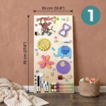 Montessori Activity Wall, Custom Sensory Board, Educational Toy for Toddlers, Set of 5 Pastel Panels,Toddler Gift, Sensory wall, Large busy - Image 5
