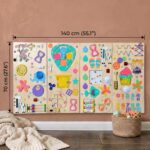 Montessori Busy Board Set, Large 35x70 Toddler Wall Activity Panels Perfect for Play Corners, Learning Toddler Toy, Toddler Tinker Board