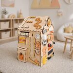 1st Birthday Gift for 1 Year Old, Montessori Busy Board House, Toddler Gift, Educational Wooden Baby Toy, Baby Shower Gift - Image 2