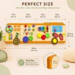 Play Board Bus Wooden Montessori Sensory Toy for Toddlers - Image 4