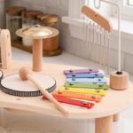 Wooden Musical Activity Table, Montessori Xylophone Drum Chimes, Toddler Learning Toy - Image 4