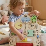 Personalized Name Puzzle & Custom Busy Board - Unique Baby Gift for Newborn Boys, 1st Birthday, Easter Toddler Activity Toy, Safe Non-Toxic