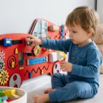Interactive Educational Busy Board for Babies - Car-Shaped Toddler Learning Toy for Fine Motor Skills Development, Hand-eye Coordination.