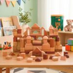 Montessori Wooden Building Blocks Set for Kids, Alphabet & Math Learning Toy, Natural Stacking Educational Gift for Toddlers Preschool - Image 3