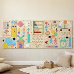 Large Montessori Busy Board Set 50x75 Big 18in1 Toddler Wall Activity Panels Sensory Board For Toddler Baby Toy For 1 Year Old Learning Play - Image 3