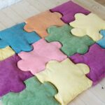 Velvet Puzzle Floor Mat for Kids