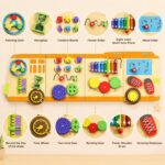 Play Board Bus Wooden Montessori Sensory Toy for Toddlers - Image 3