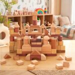 Montessori Wooden Building Blocks Set for Kids, Alphabet & Math Learning Toy, Natural Stacking Educational Gift for Toddlers Preschool - Image 4