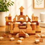 Montessori Wooden Building Blocks Set for Kids, Alphabet & Math Learning Toy, Natural Stacking Educational Gift for Toddlers Preschool - Image 2