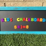 Kids Chalkboard, MAGNETIC Kids Chalkboards 12"x24", Framed magnetic Chalkboard, Wood Chalkboard, kids learning toy - Image 4