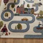 Kids Road Map Play Rug – Educational City Traffic Carpet with Cars, Trees, Mountains - Image 6